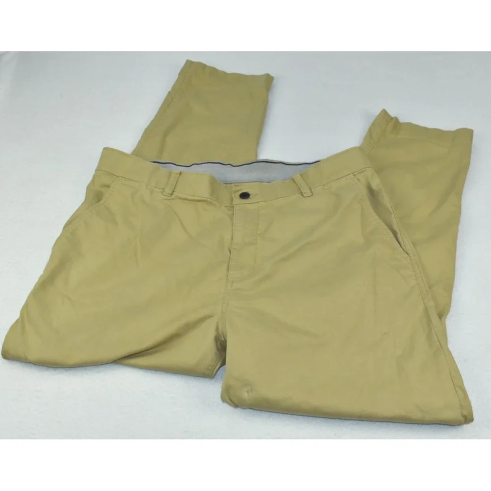 Nike Dri Fit Golf UV Men Pants Size 36x32 Standard Fit Beige Khaki -Flaws-